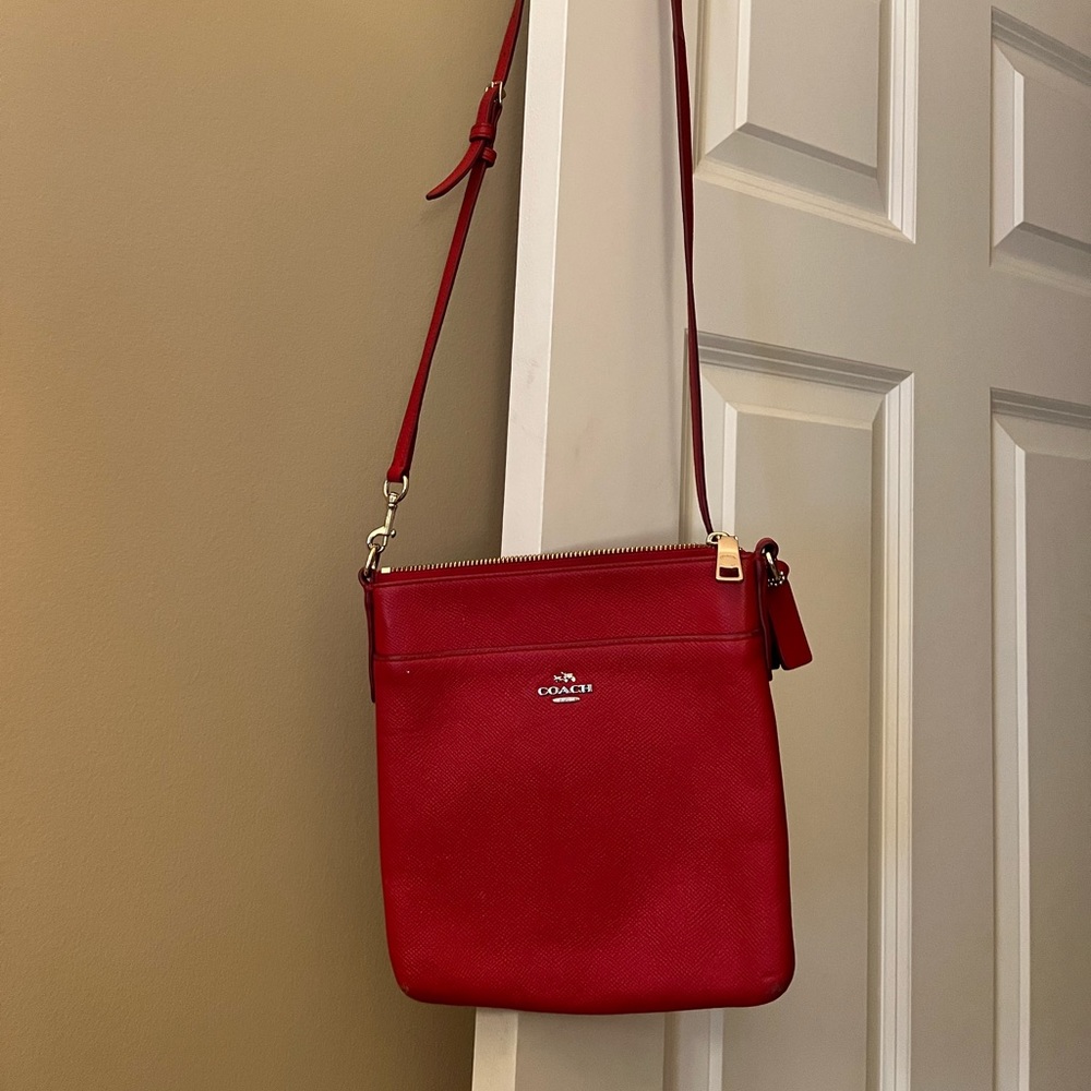 Red Coach Crossbody Purse